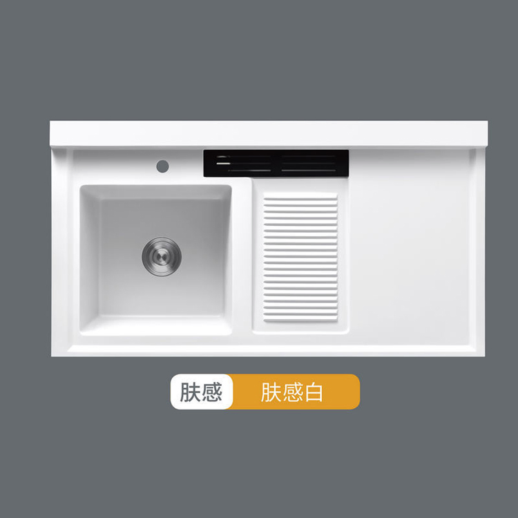 Hot Sale Artificial Stone Basin with Washing Board Counter Top Laundry Sink