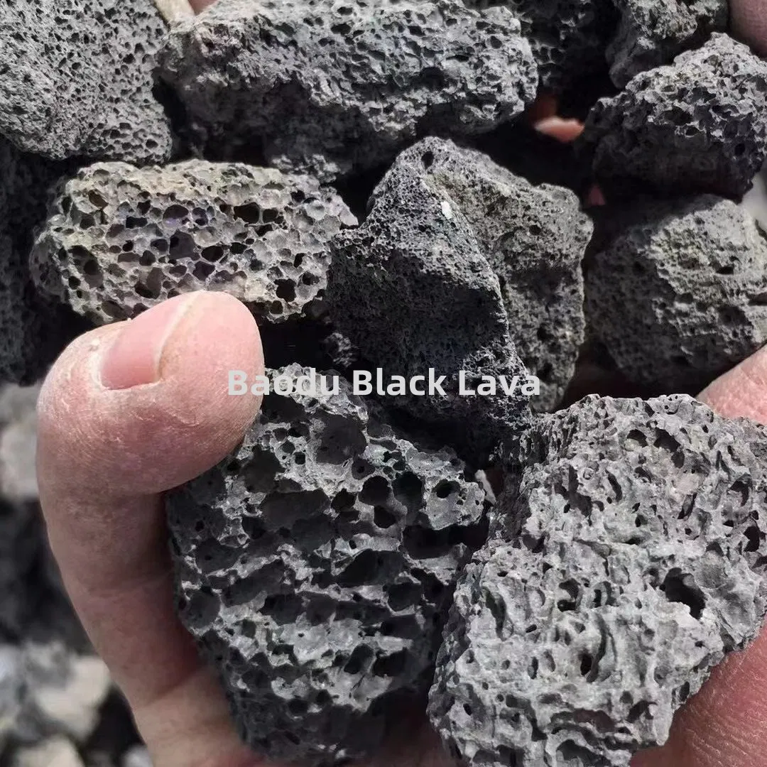 Natural Volcanic Rocks Black Lava Rock for Aquarium Garden and Home Decoration