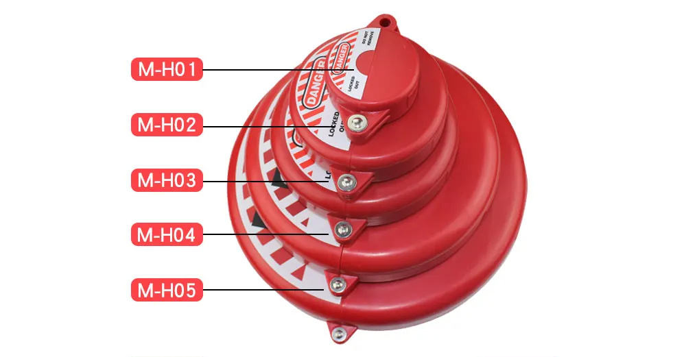 Heavy-Duty ABS Red Valve Lockout with Secure Padlock Hole