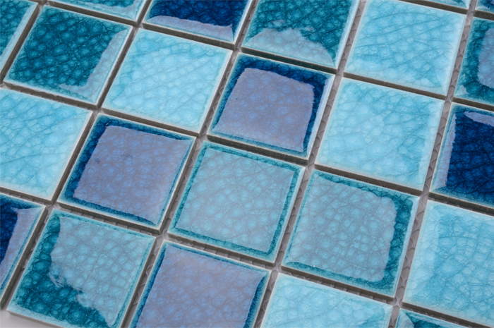 Керамическая мозаика для бассейна и интерьера Mix Blue
