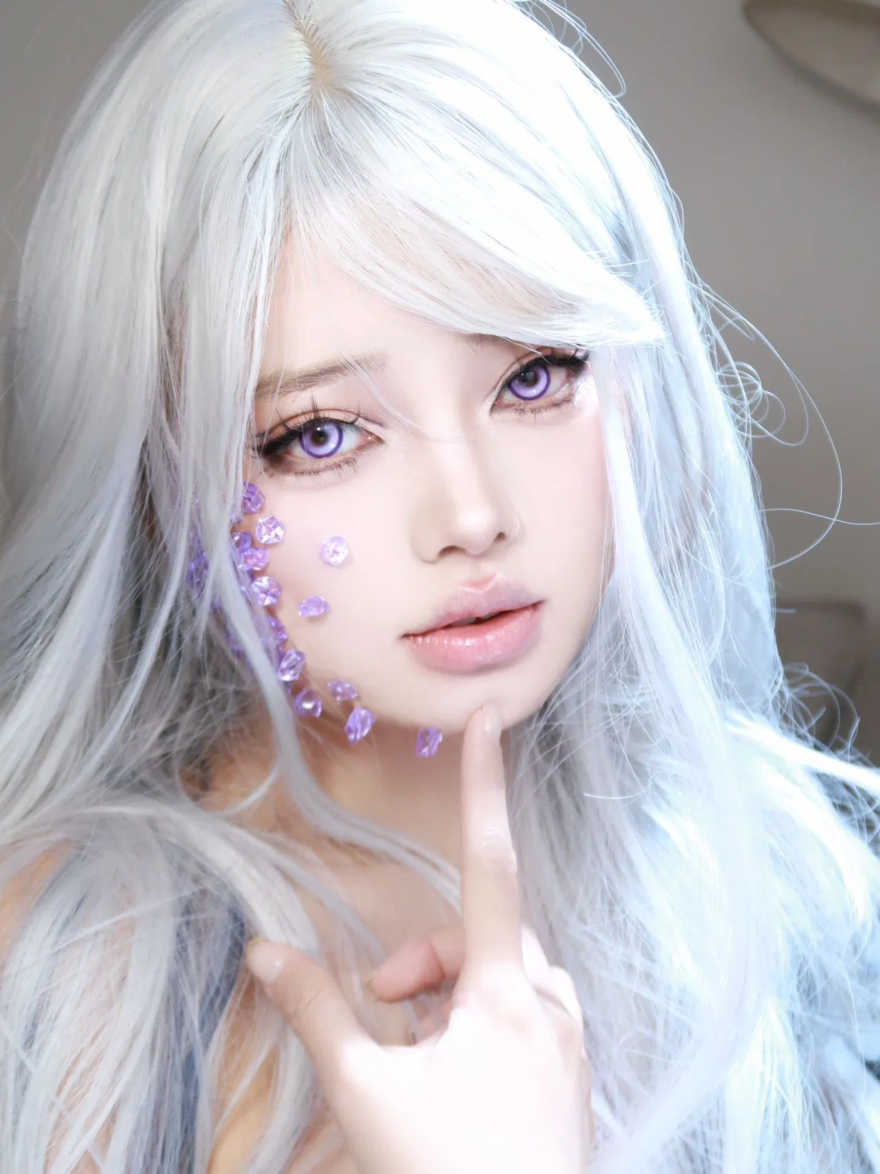 Purple Nebula Sparkle Lenses with Celestial Glow