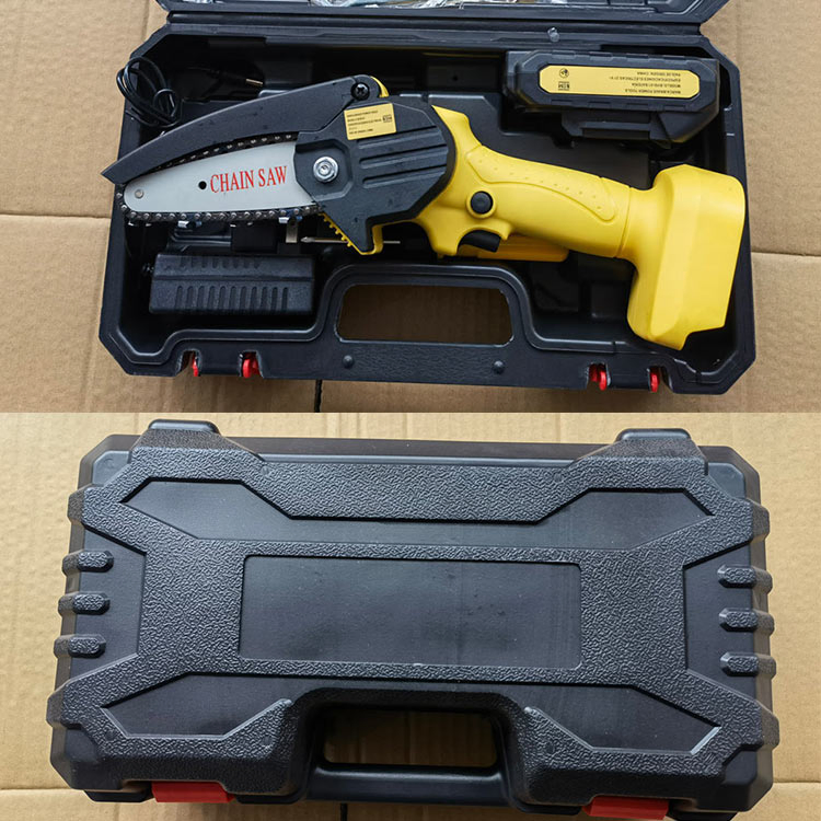 21V Cordless Electric Handheld Small Mini Chainsaw for Wood Cutting Tree Trimming