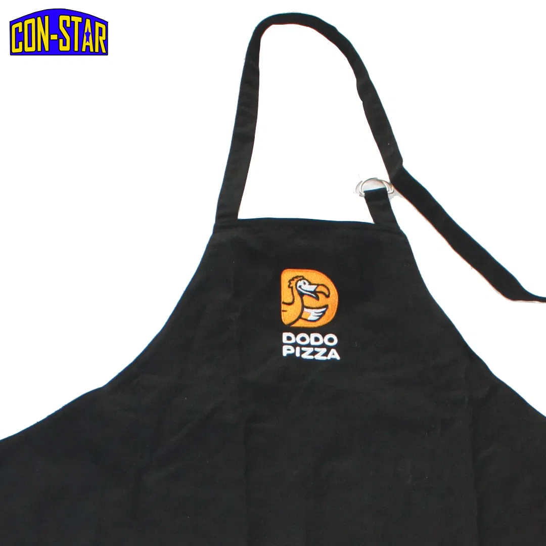 OEM Cotton Apron with Customised Embroidery Logo Factory