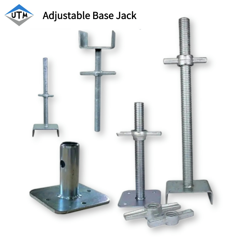 Wholesale Price OEM Galvanized Q235 Steel Adjustable Screw Base Jack and U Head Jack Scaffolding Base Jack for Ringlock / Cuplock Scaffold