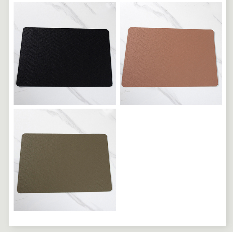 Waterproof Placemat Square Double-Sided Leather Creative Pacemat