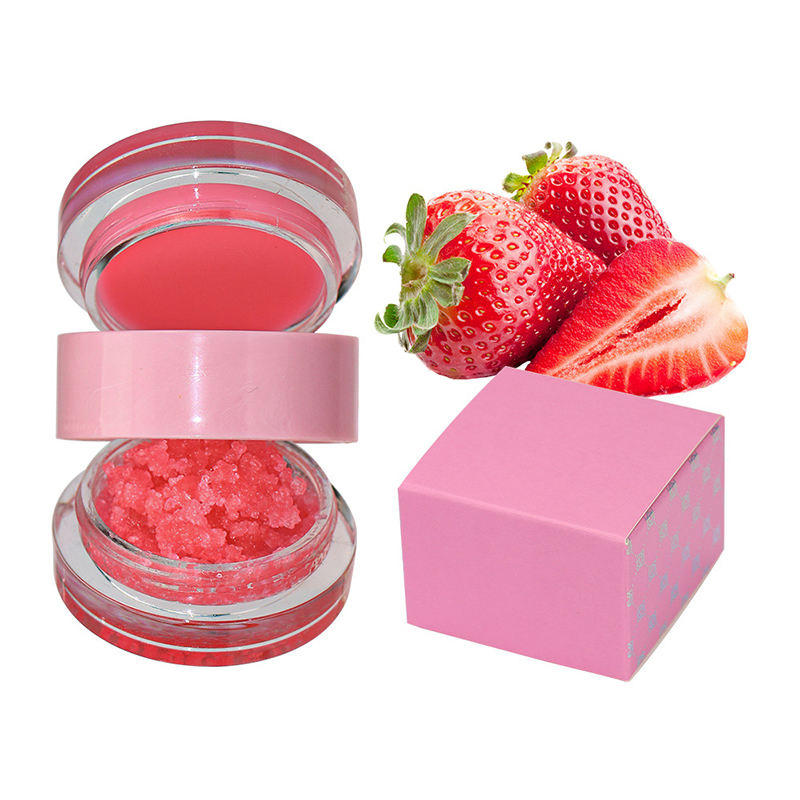 Cruelty Free Vegan Private Label Clear Lip Balm with Lip Scrub