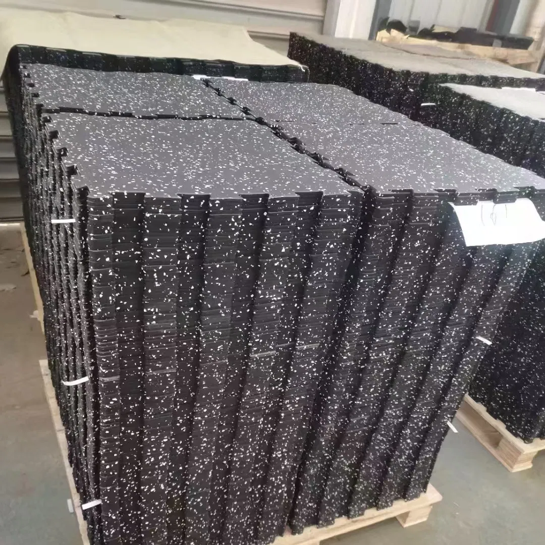 EPDM Gray Rubber Flooring 50cm*50cm Interlocking Tiles 1.5mm-5mm Gym Mat Indoor Fitness Area Playgrounds