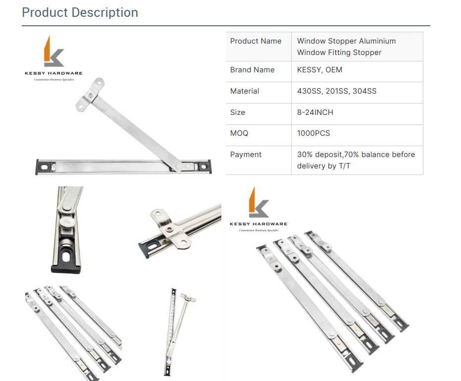 Door Window Accessories Friction Stay Window Hinges with 2 Bars