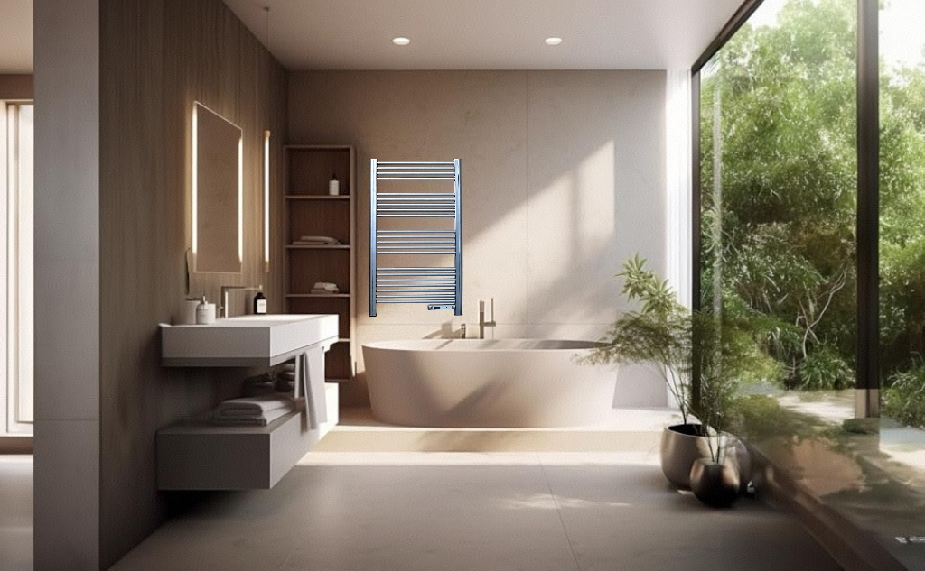 Electric Towel Rail C500 Steel, 500W, up to 8 M2, Low Consumption