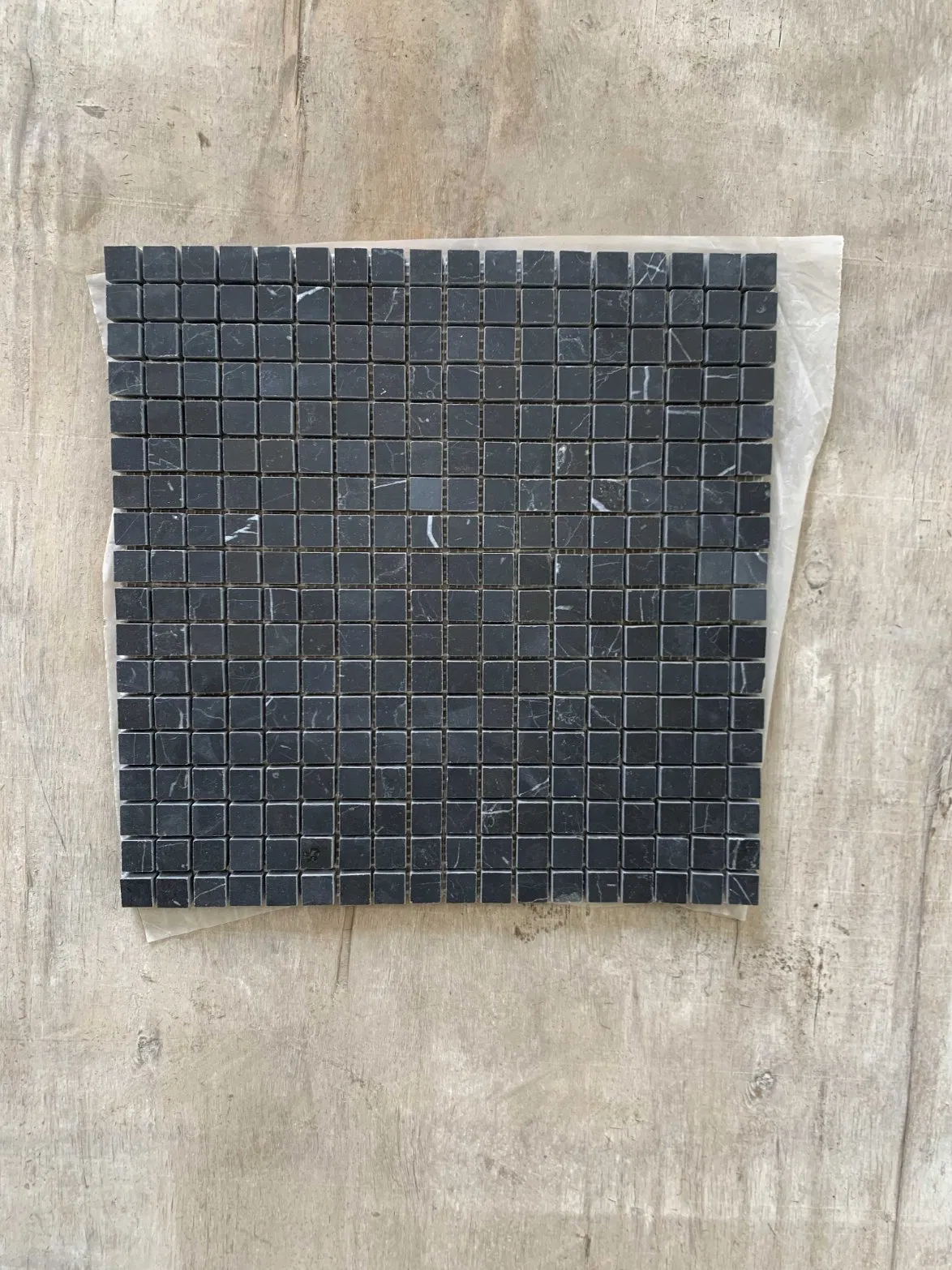 12" X 12" (305X305mm) Black Marble Grid Mosaic Wall Tile