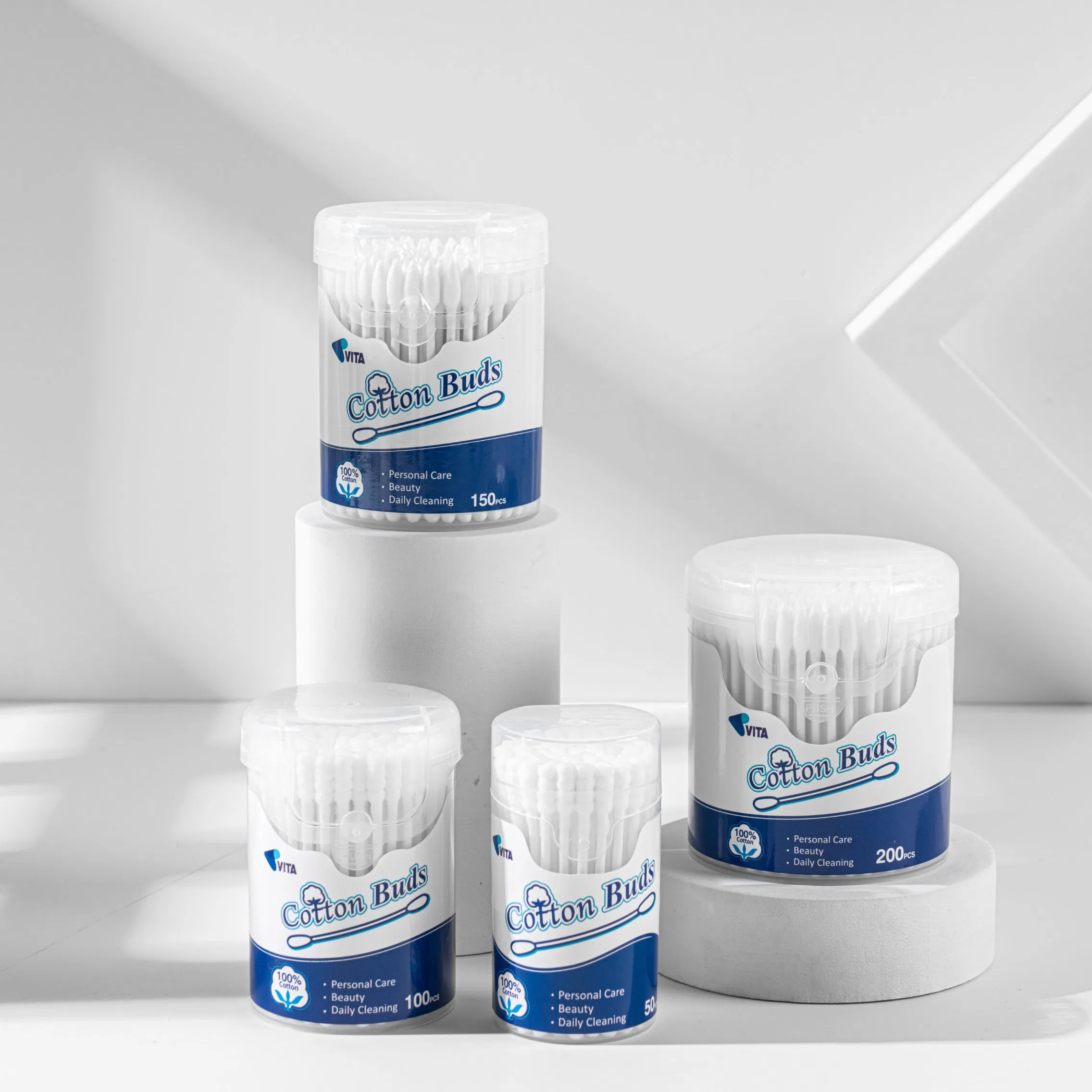Premium 100 PCS Pure Cotton Swabs for Safe Cleaning