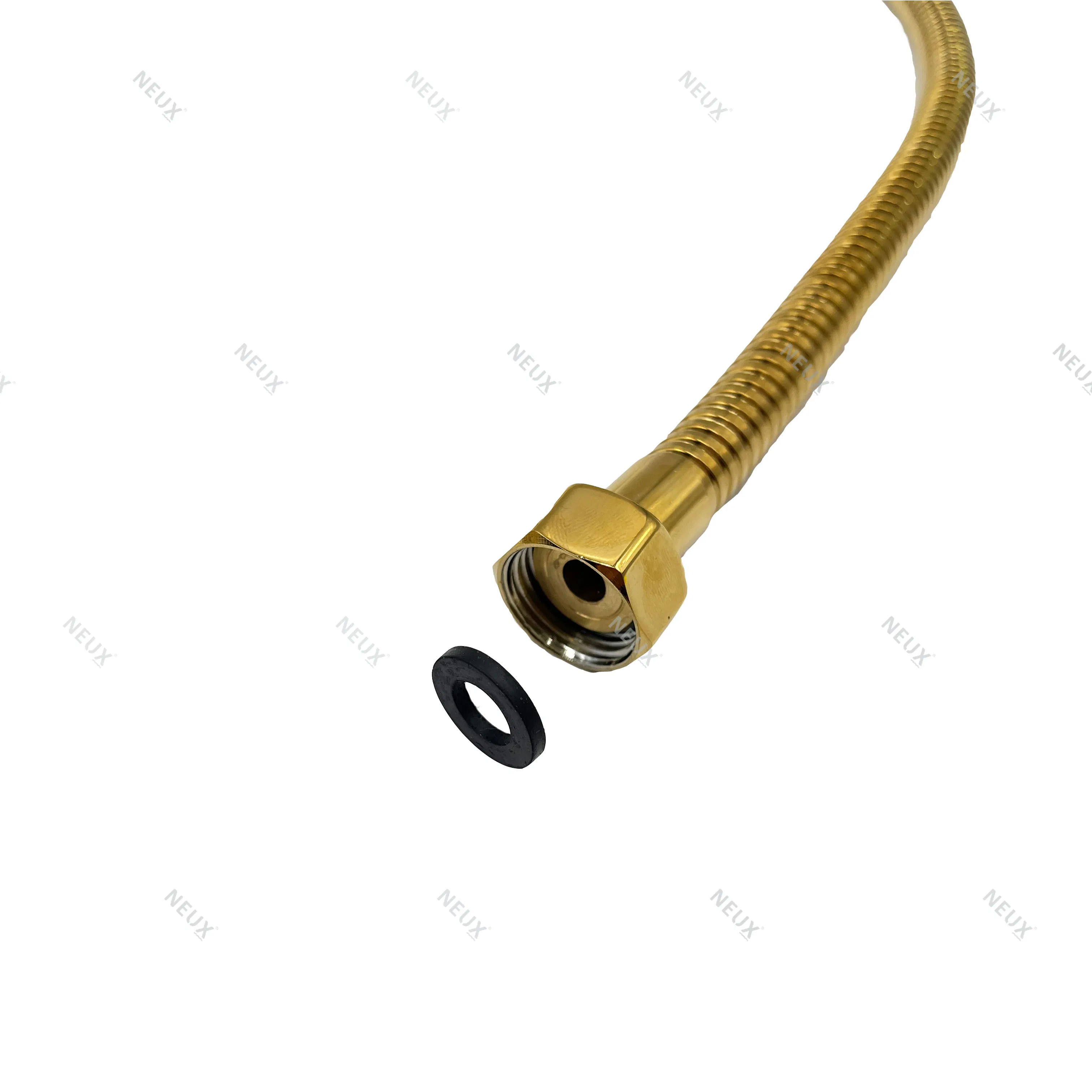 In Stock Bathroom Golden Leakproof Flexible Hand Stainless Steel Shower Hose