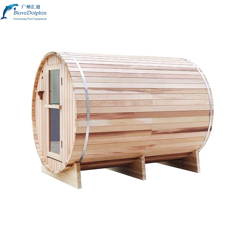 Бочкообразная сауна для улицы с инфракрасным обогревом