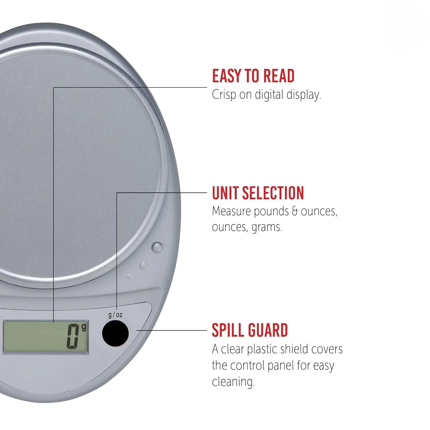 Цифровые кухонные весы для точного взвешивания, хромированные