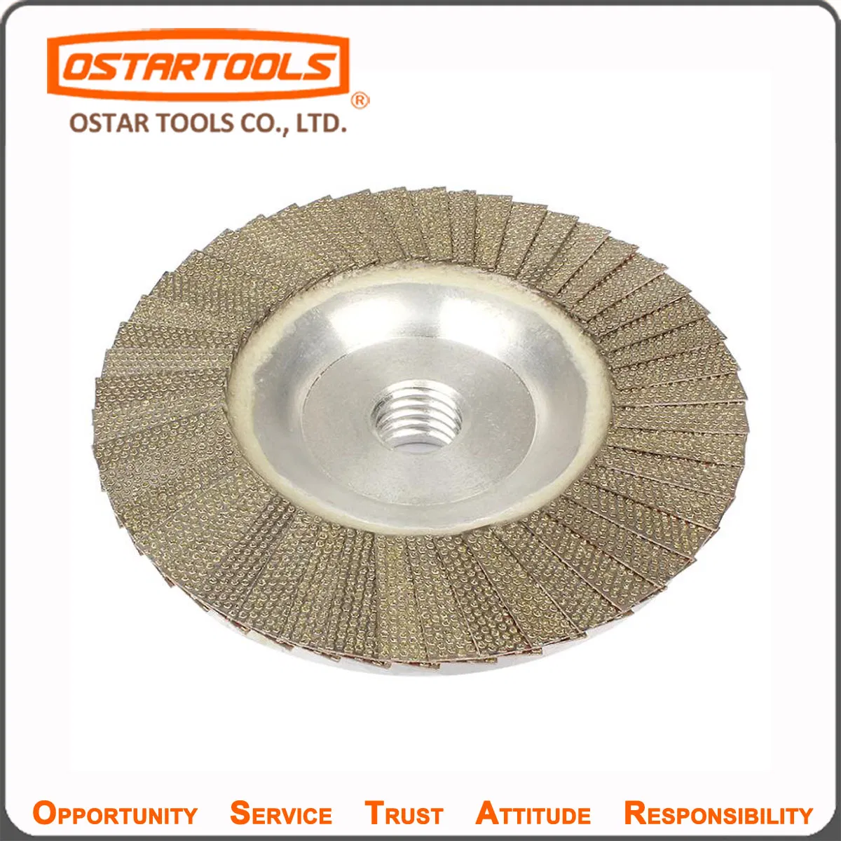 Premium M14 DOT Pattern Diamond Flap Disc with Aluminum Base