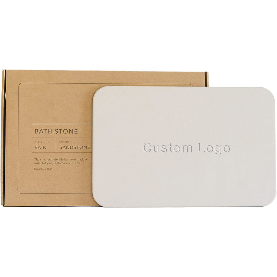 Non-Slip Super Absorbent Floor Mat Quick Dry Diatomaceous Earth Diatomite Stone Bath Mat