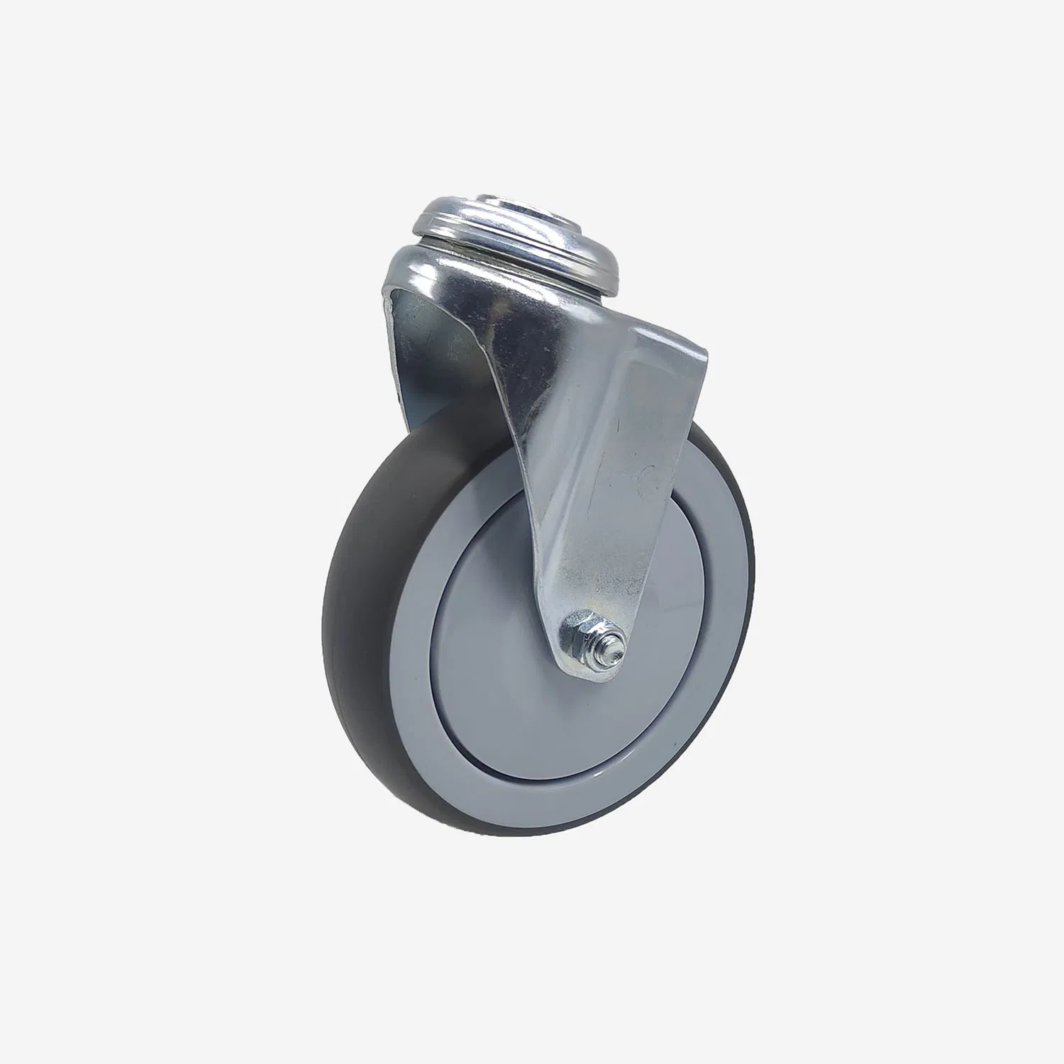 125mm Smooth Rolling Swivel Locking Medium Bolt Hole PP TPR Equipment Furniture Trolley Bed Castor Wheel