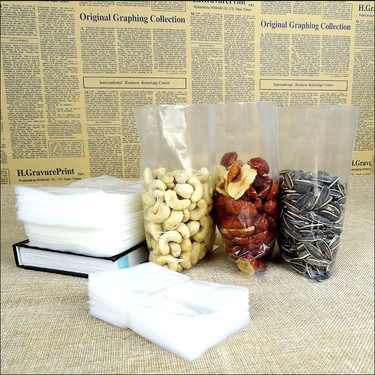 Hot Sell PE Transparent Plastic Flat Bottom Packaging Bag for Storage