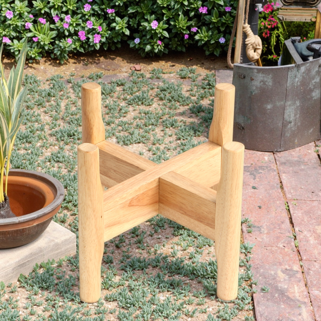 Подставка для растений бамбуковая настольная