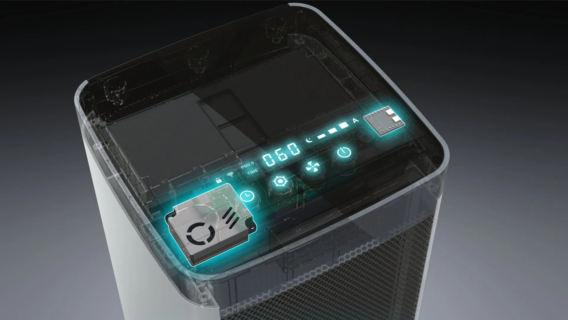 Wholesale Real Time Aqi Display High Quality Room Portable Mini Air Purifier for Household