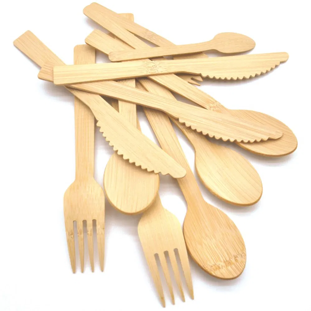 Disposable Tableware Bamboo Cutlety Eco-Friendly Cutlery Bamboo Knife/Fork/Spoon