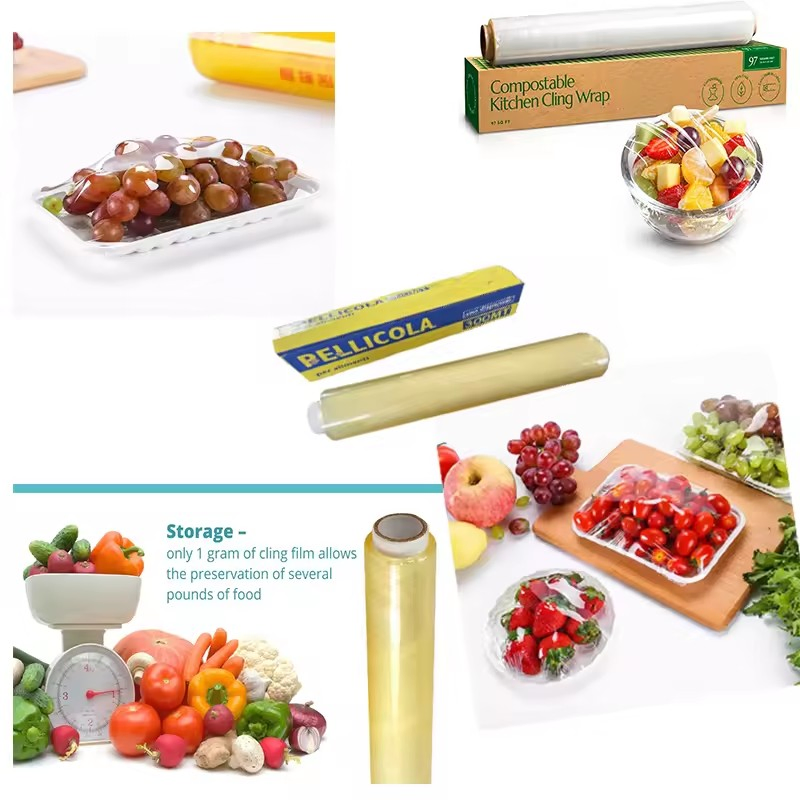 Food Service Wrap Plastic Film Jumbos Rolls PVC Cling Film