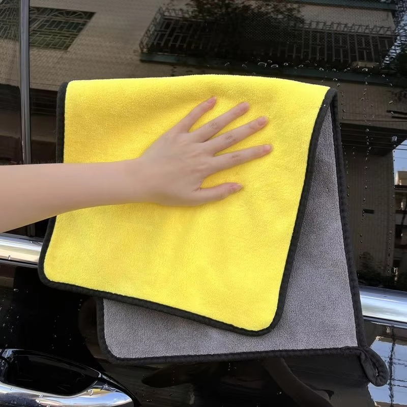 Microfiber High-Density Custom Logo Coral Fleece 600GSM 800GSM Strong Absorbent Car Wash Cleaning Drying Cloth for Washing Car