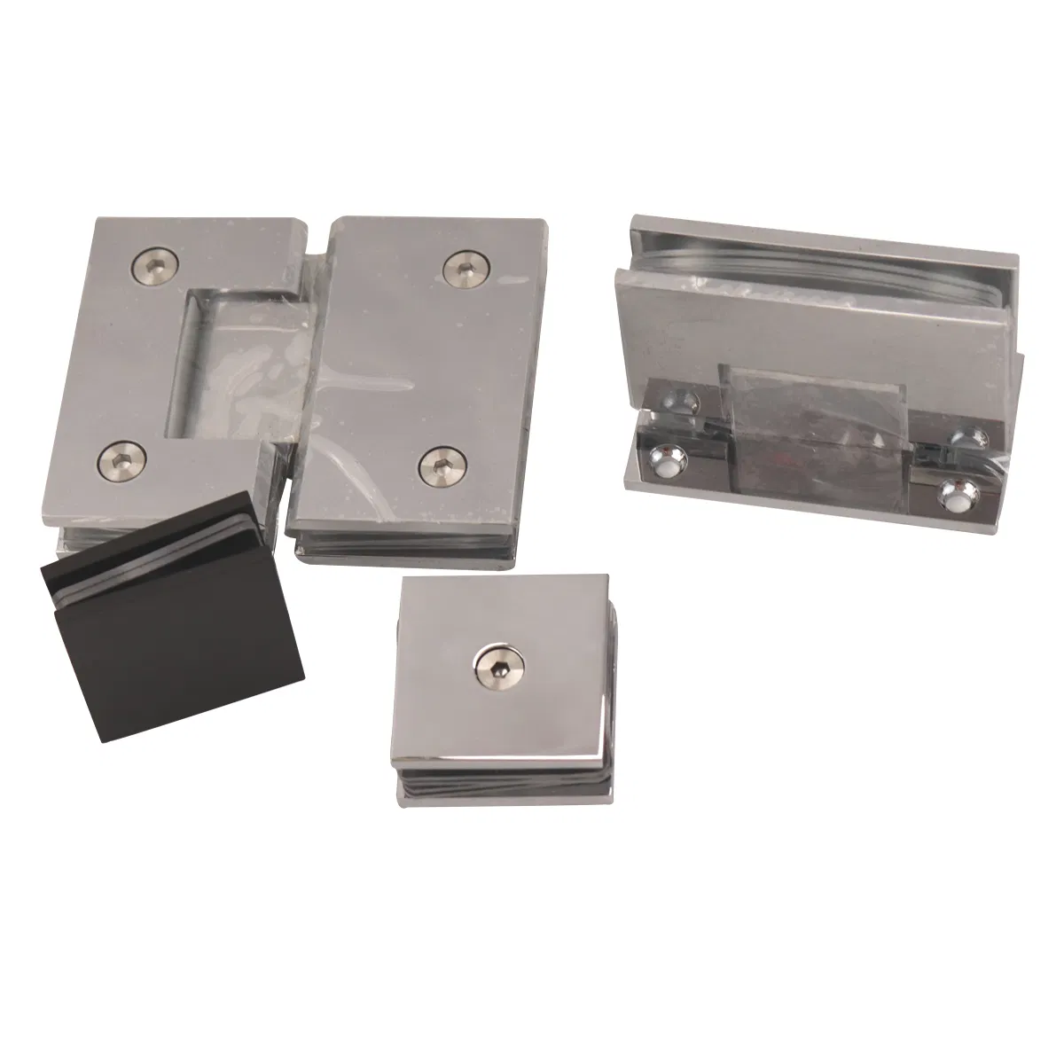 Shower Hardware Wall Mount Hinge Stainless Steel 304 Glass Clamp Bathroom Clip