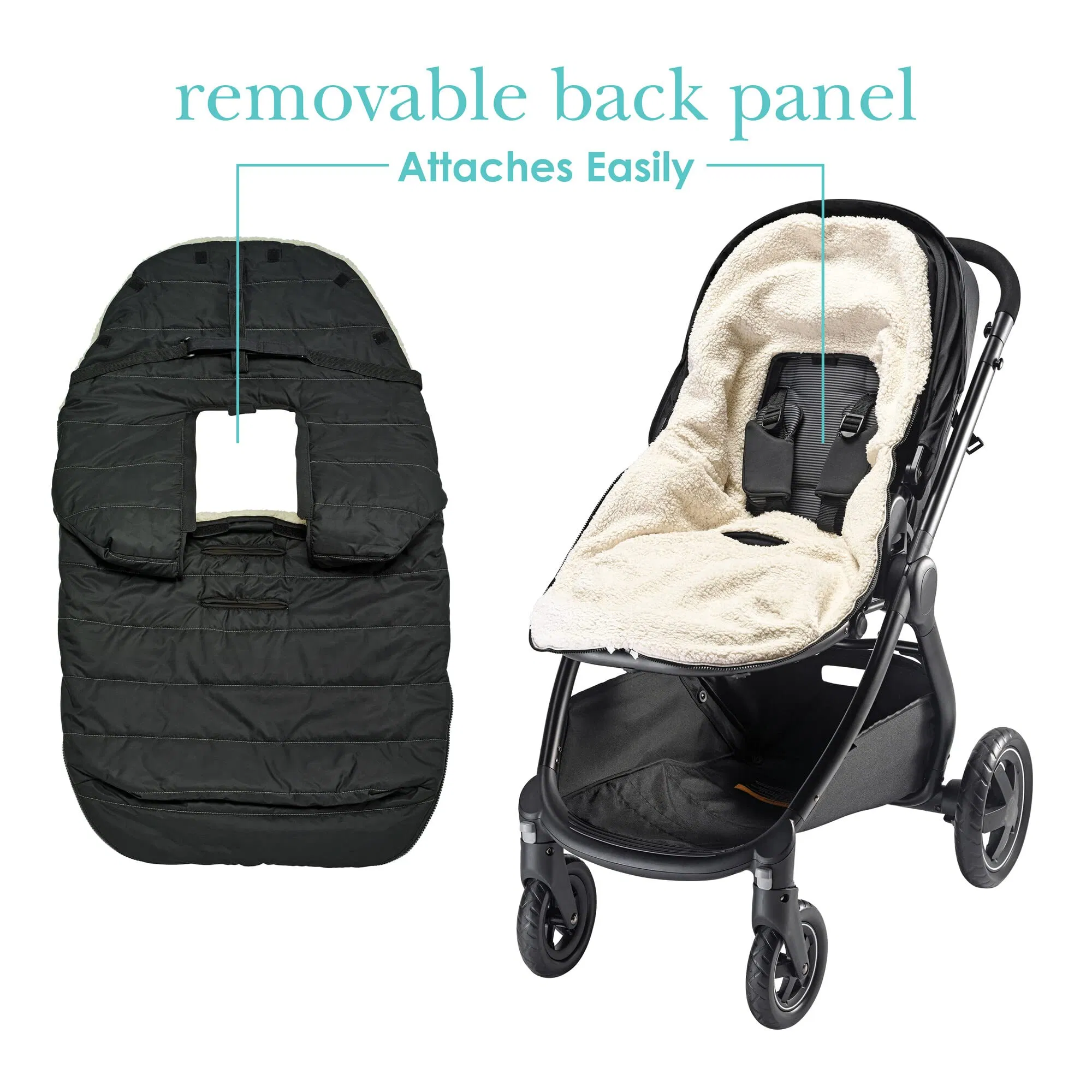 Great Quality Weather Resistant Carrier Cover Winter Baby Essentials Black Bunting Bag