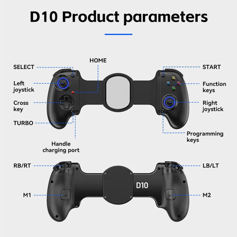 New Cooling Stretch Handle Gamepad Extension Game Controller for Android Ios Tablet PS3/PS-4 Streaming Switch