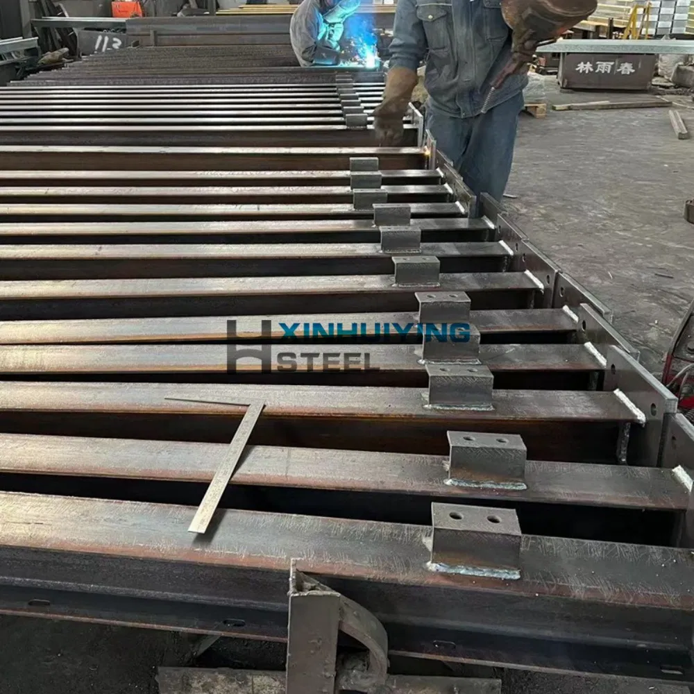 Customized H Steel Post with Base Plate Hot DIP Galvanized H Beam