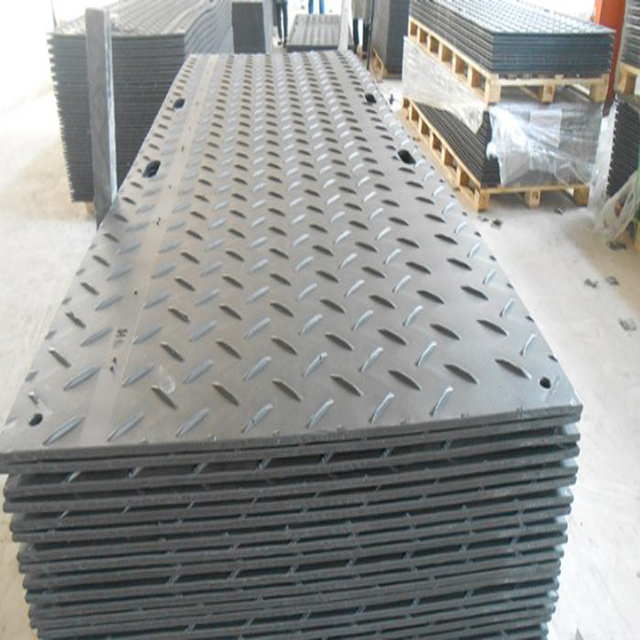 in Stock Heavy-Duty Embossed Nonslip UHMWPE HDPE Sheetground Protection Temporary Construction Road Mats