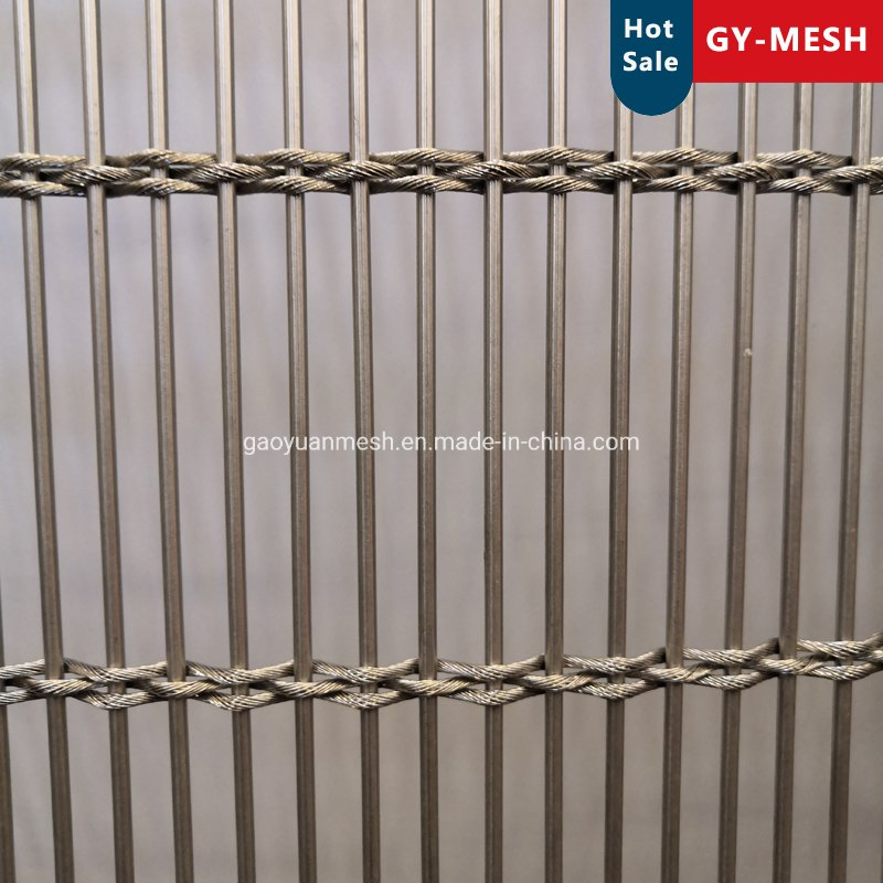 Stainless Steel Cable Bar Woven Mesh Decorative Mesh