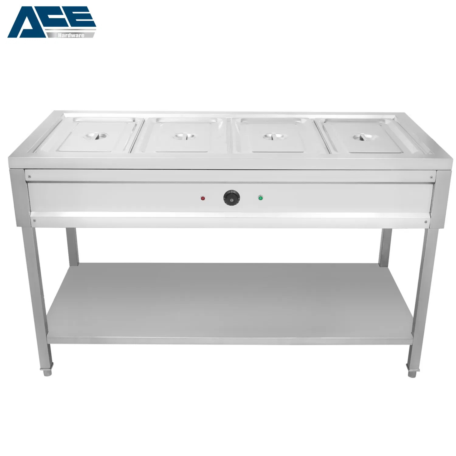 Buffet Stainless Steel Electric Commercial Food Warmer Bain Marie Steam Table with Temp Control
