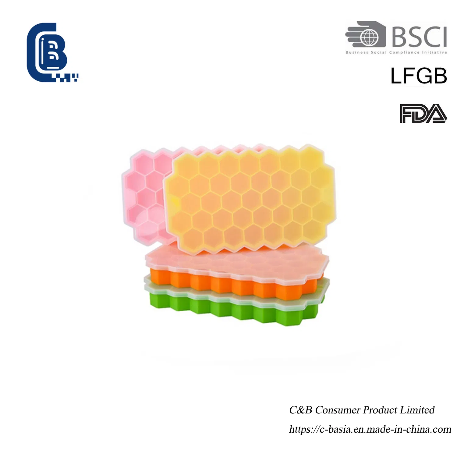 Силиконовая форма для льда с крышкой, 37 ячеек