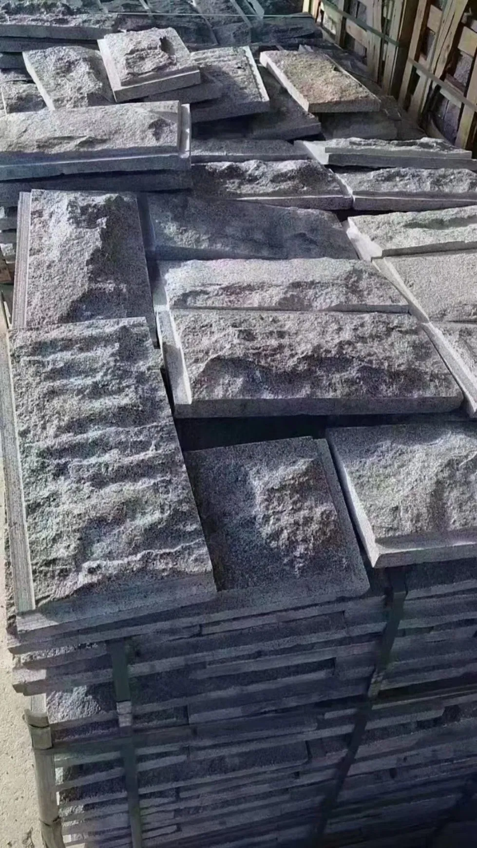 Dark Grey G654/G604/G623 Granite Mushroom Stone for Outside Wall Cladding