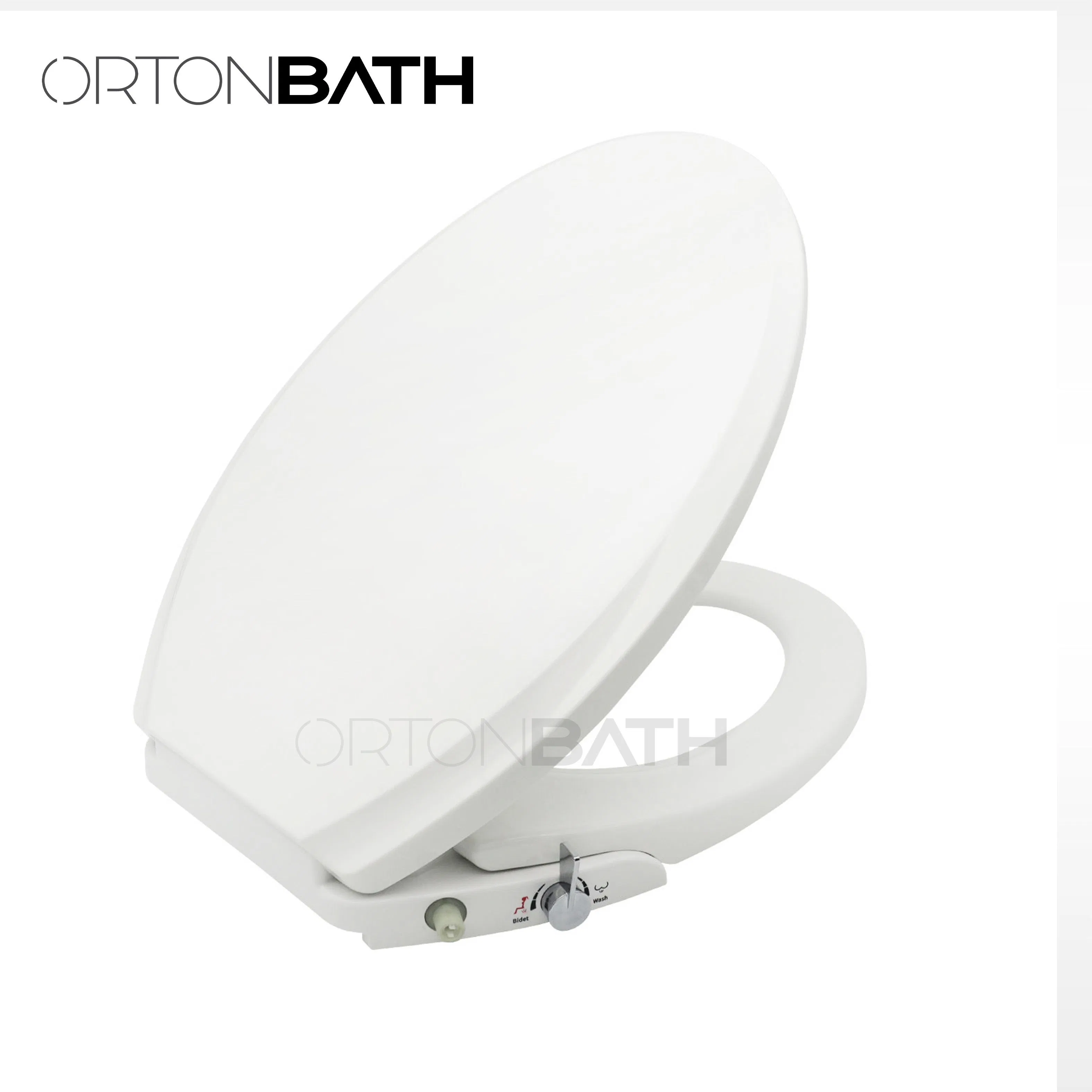 Ortonbath Smart Electric Bidet Toilet Seat, Heated Toilet Seat Elongated with Instant Warm Water & Dryer, Feminine Front Rear Wash, Wireless Remote