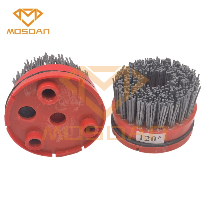 4 Inch Floor Cleaning Antique Abrasive Brushes with 3 Plugs