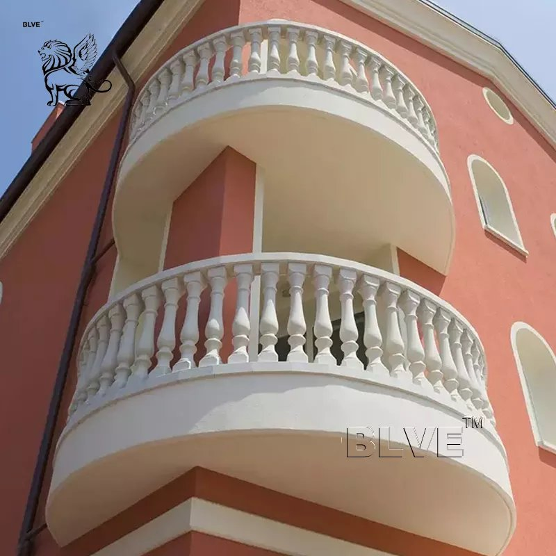 Garden White Marble Porch Pillar Natural Stone Outdoor Roman Greek Columns European Style Design