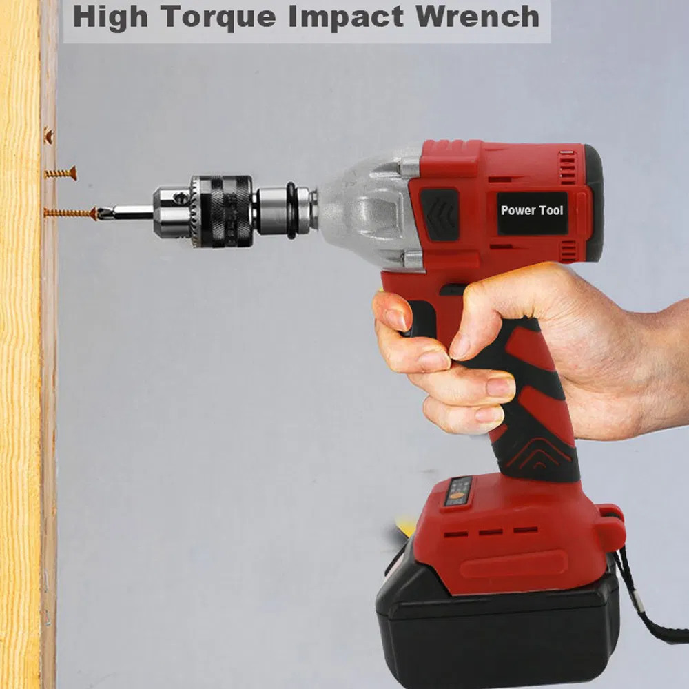 Ht010 High Torque Power Electric Impact Driver Cordless Drill for Car Home