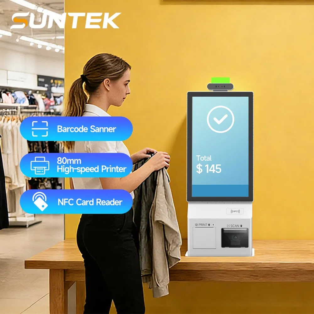 Convenient and Fashion Tablet Payment Machine Suntek Self-Service Kiosk for Retail Stores