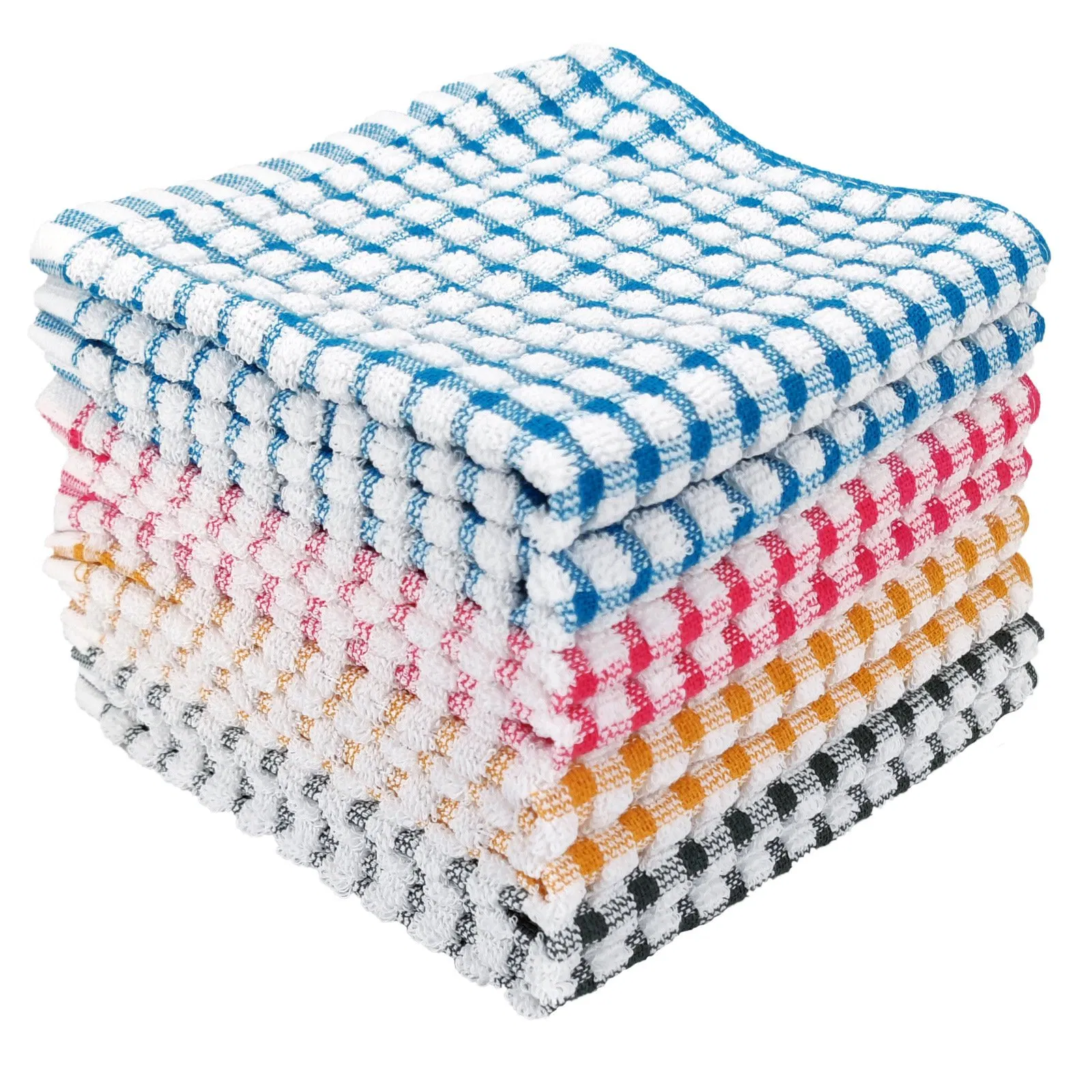 Wholesale Low-Price Pure Cotton Yarn-Dyed Checkered Kitchen Tea Towels and Hand Towels
