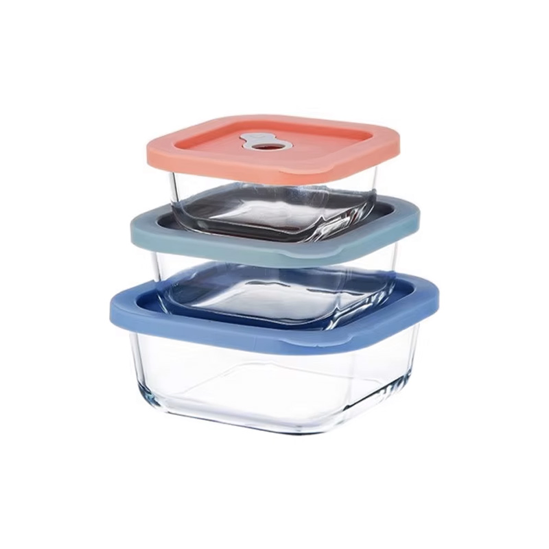 530ml Versatile Glass Food Storage Box with Eco-Friendly Silicone Cover