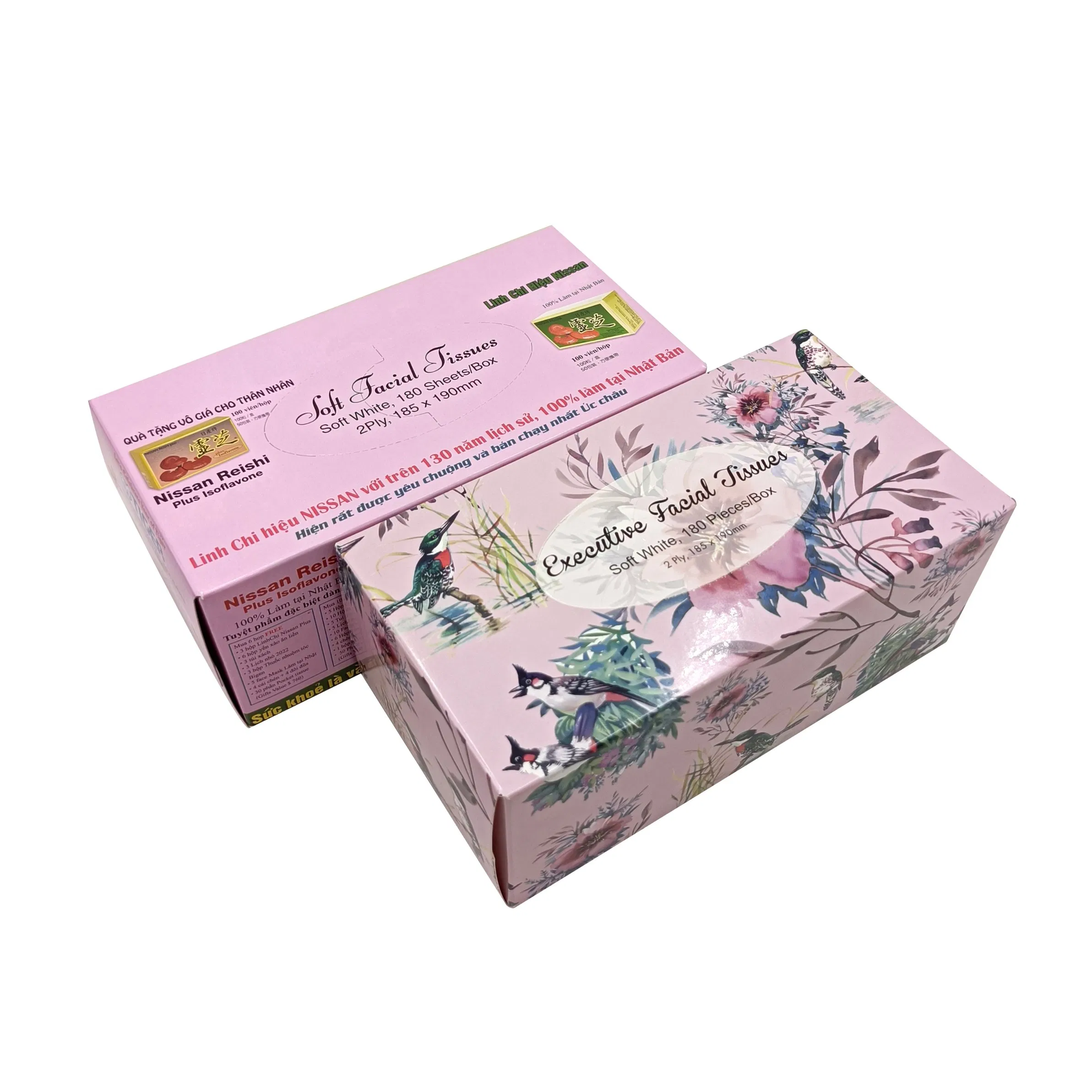 Hot Sale Eco-F Free Eco-Friendly Facial Cleaning Cotton 10 Pack 1 Ply 100% Cotton PE Bag Tissue Disposable Tissue Paper Box