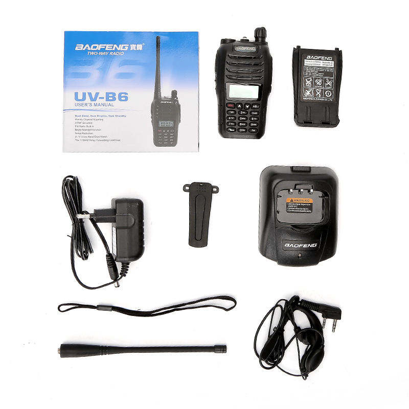 Портативная рация Baofeng BF-UV-B6, 5Вт, двойной диапазон