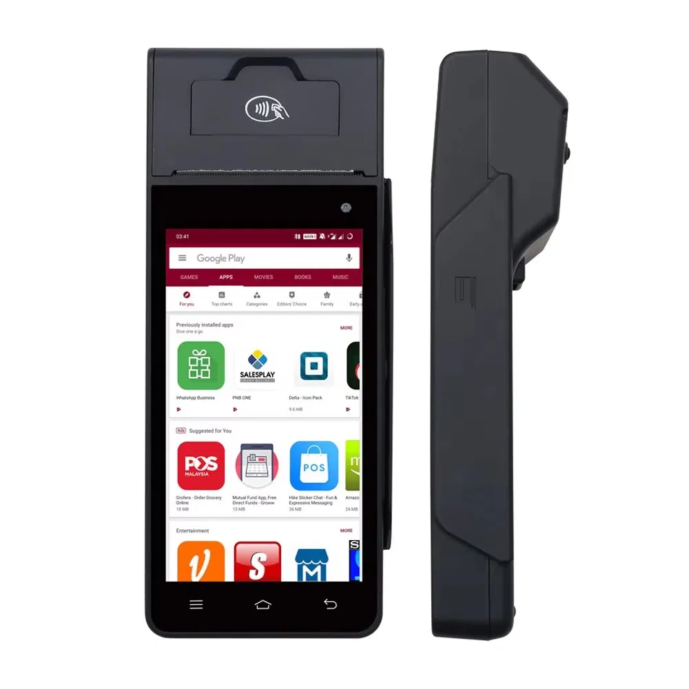 4G 5 Inch Android Portable POS Paper Slitting Machine Smart Payment POS