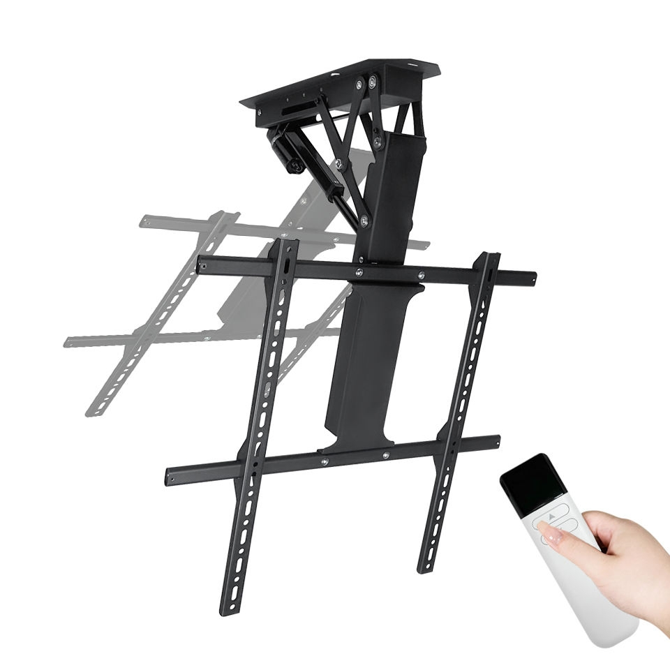 High Quality Multi-Directional Adjustable Motorized Hidden Flip Down Electronic Screen TV Ceiling Mount for 50-90 Inch