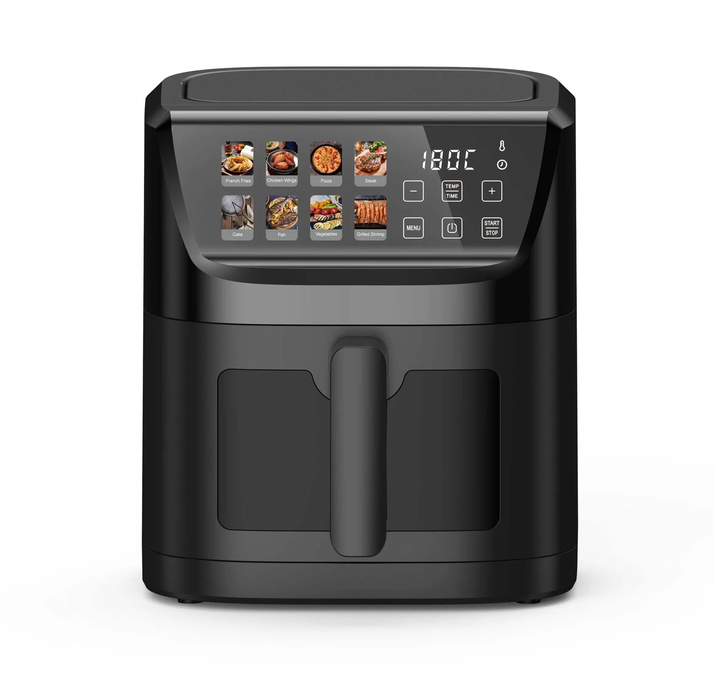 5L New Digital Touch Smart Air Fryer Big Color Display Screen 1500W
