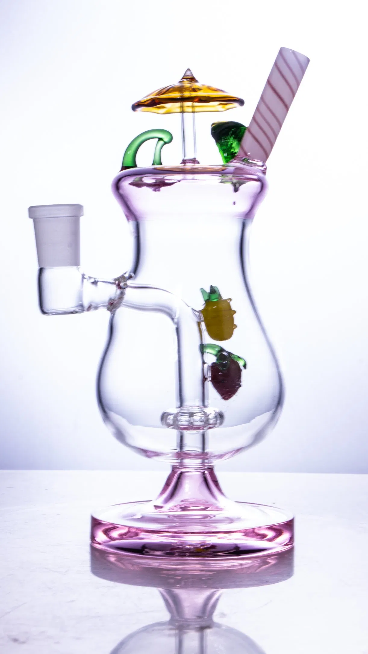 Hawaiian Holiday Style Lovely Unique Styling Wine Glass Shape Glass Water Pipes on The New Hot Sale