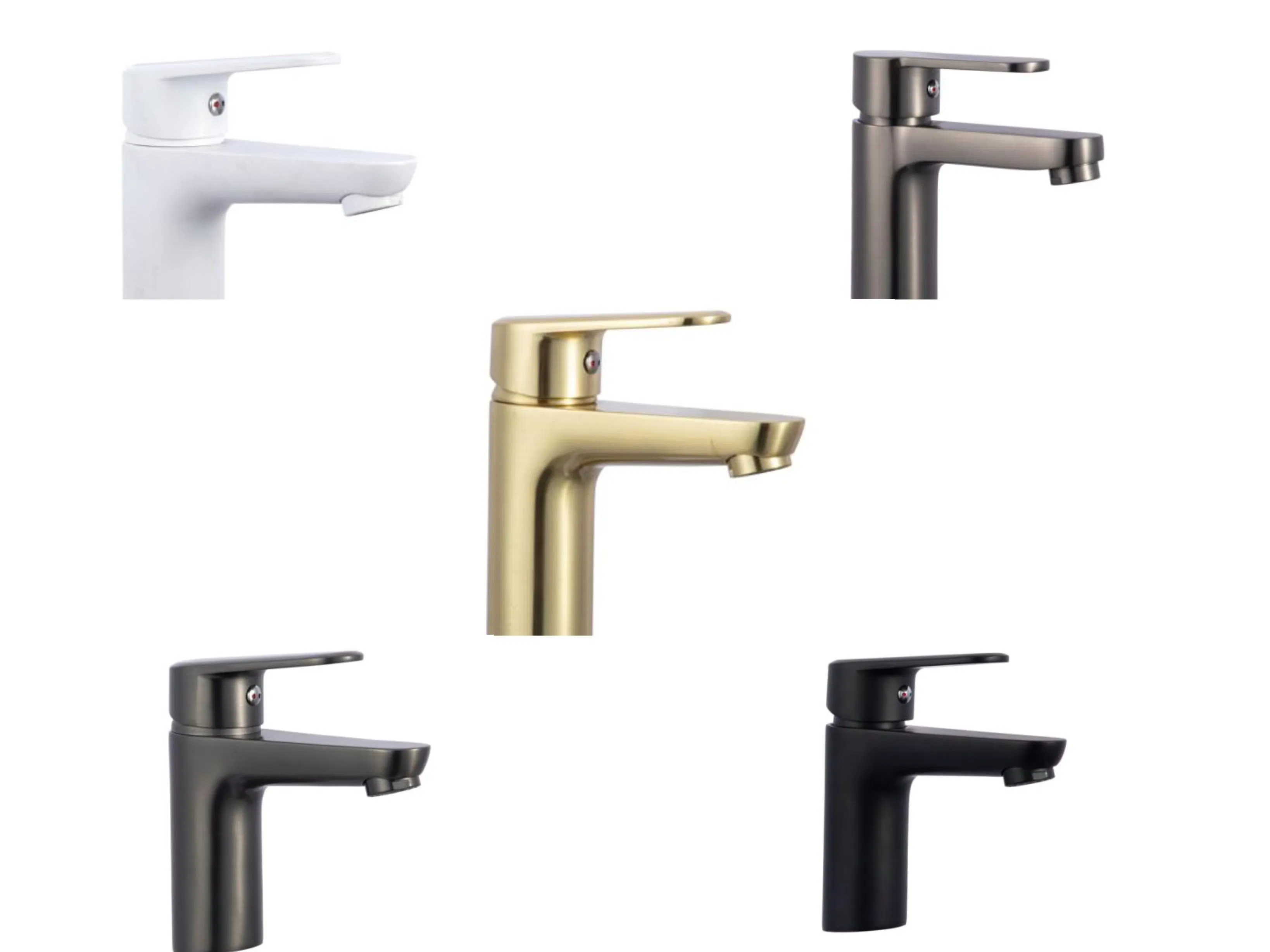 Dzr Brass Standard Aerator Hot/Cold Symbols Single Operating Lever/Handle Wash Basin Faucet